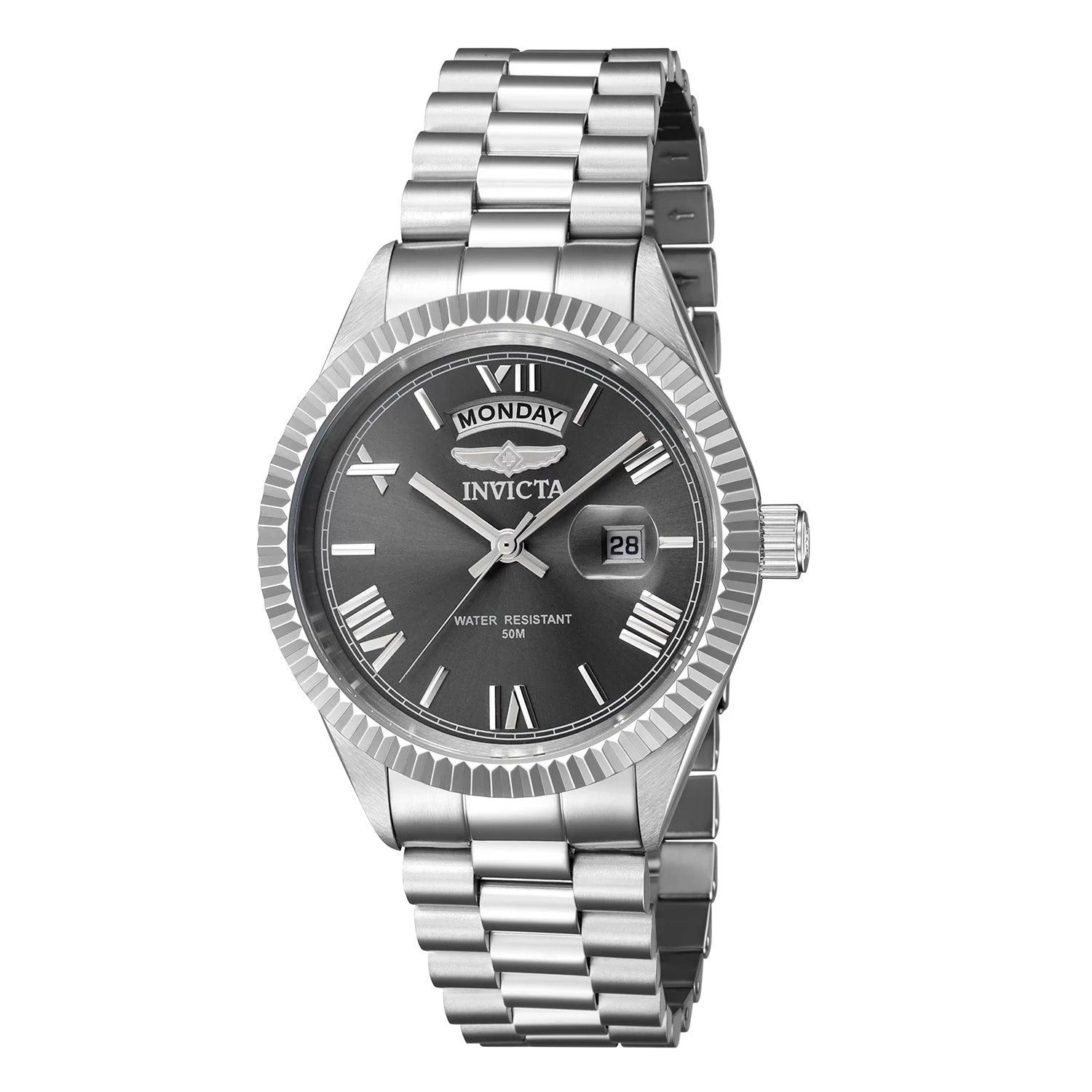 Invicta Mens 43937 Specialty Quartz 3 Hand Grey Dial Watch