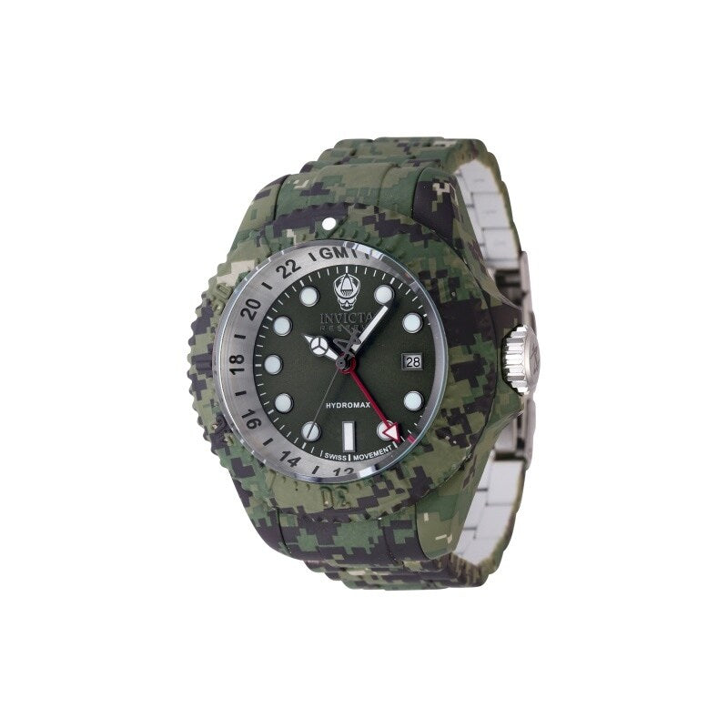 Invicta Mens 45939 Reserve Quartz 3 Hand Green Dial Watch