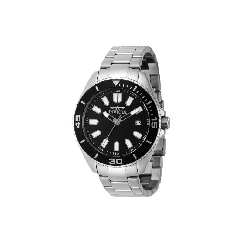 Invicta Mens 46316 Pro Diver Quartz 3 Hand Black Dial Watch