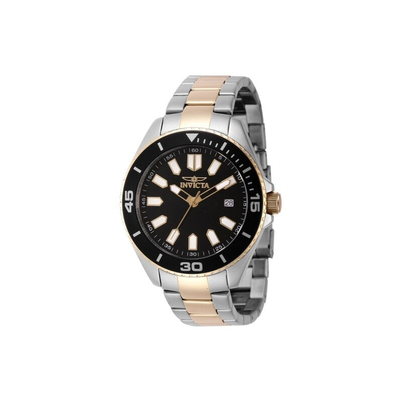 Invicta Mens 46319 Pro Diver Quartz 3 Hand Black Dial Watch