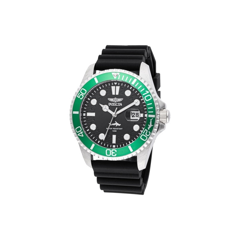 Invicta Mens 47166 Pro Diver Quartz 3 Hand Black Dial Watch