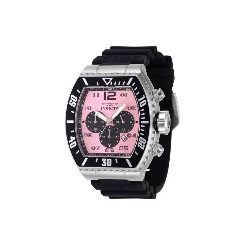 Invicta Mens 47286 Pro Diver Quartz Chronograph Black Pink Dial Watch