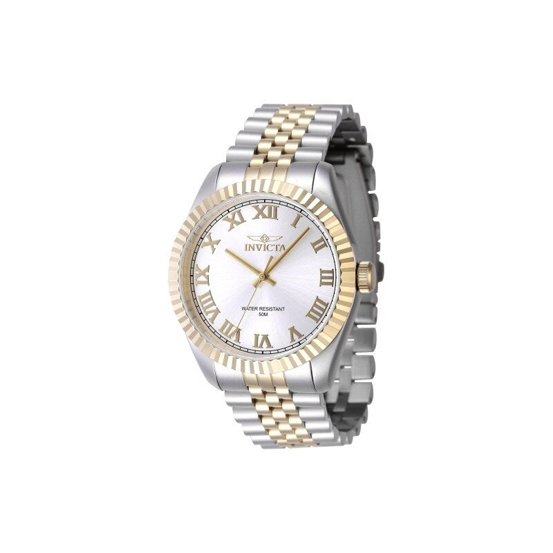 Invicta Mens 47402 Specialty Quartz 3 Hand Silver Dial Watch