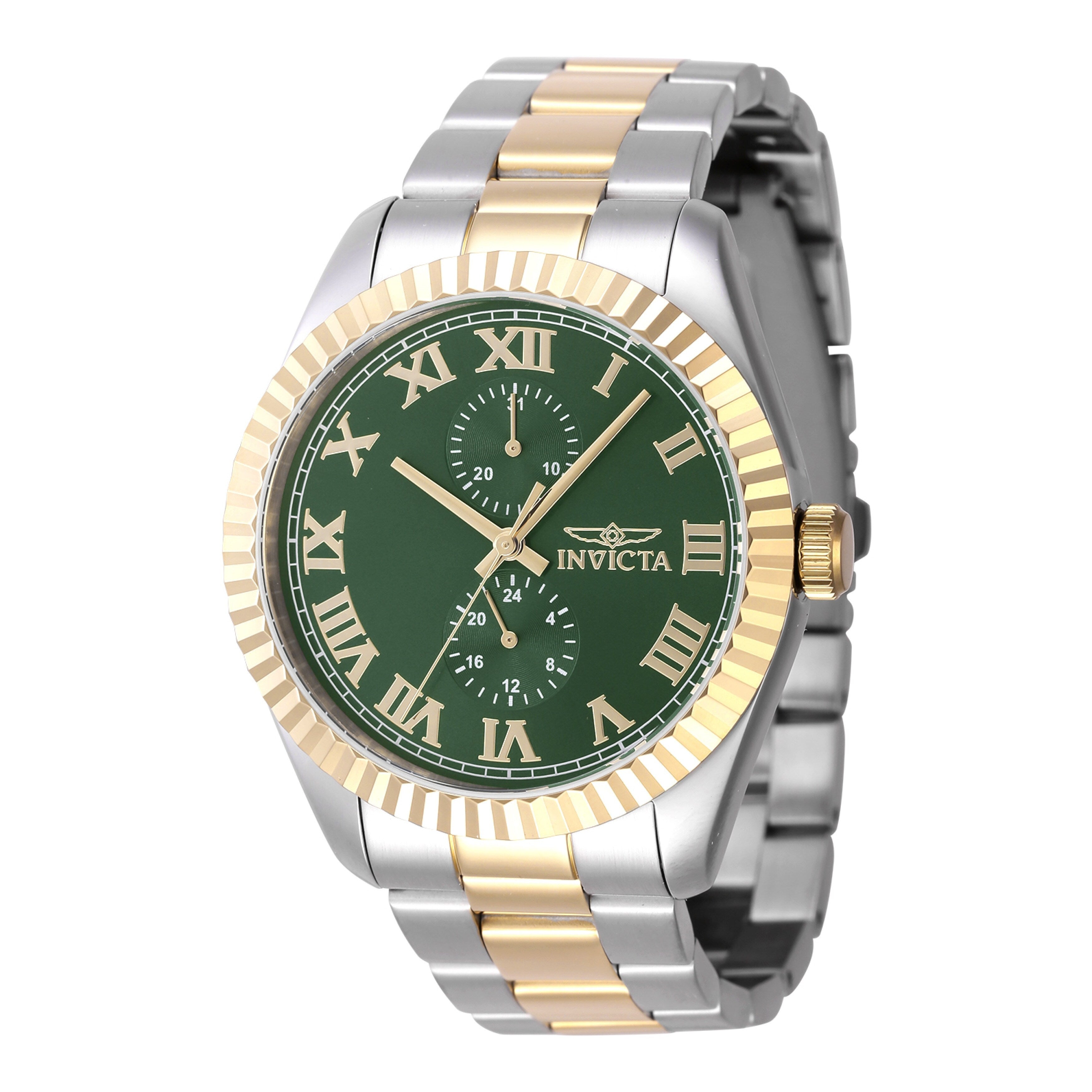 Invicta Mens 47427 Specialty Quartz Multifunction Green Dial Watch