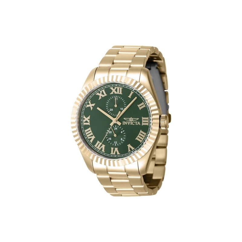 Invicta Mens 47430 Specialty Quartz Multifunction Green Dial Watch