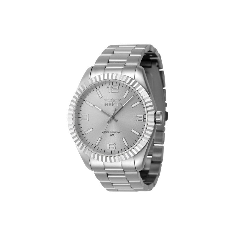 Invicta Mens 47449 Specialty Quartz 3 Hand Silver Dial Watch
