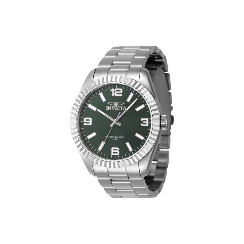 Invicta Mens 47450 Specialty Quartz 3 Hand Green Dial Watch