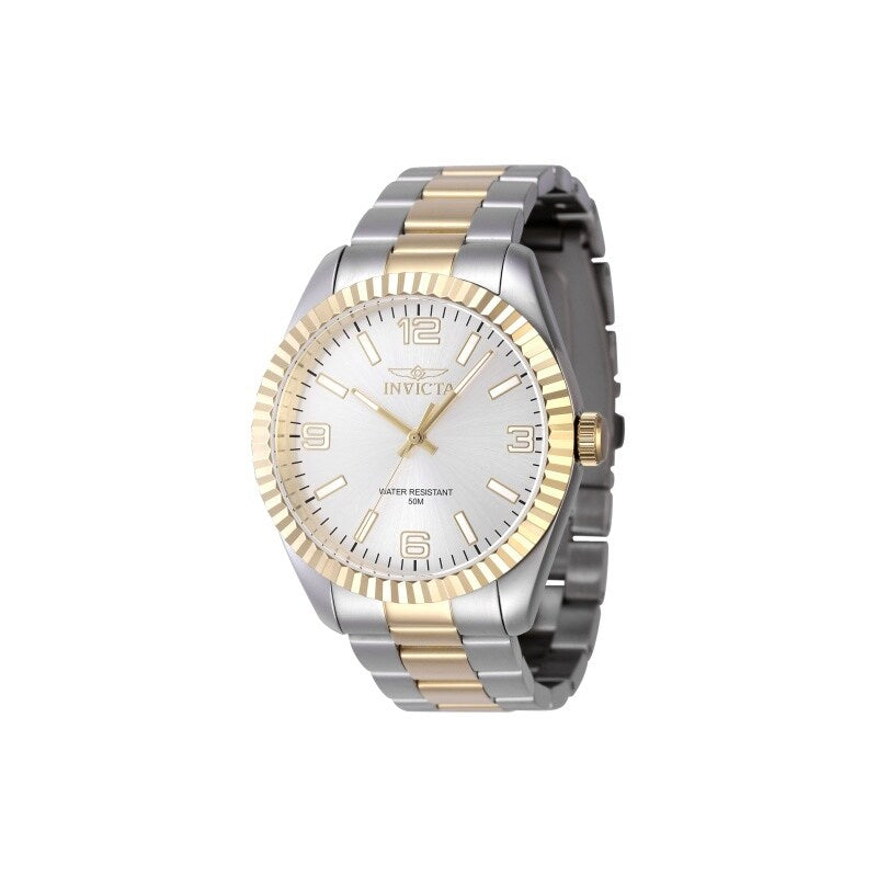 Invicta Mens 47454 Specialty Quartz 3 Hand Silver Dial Watch