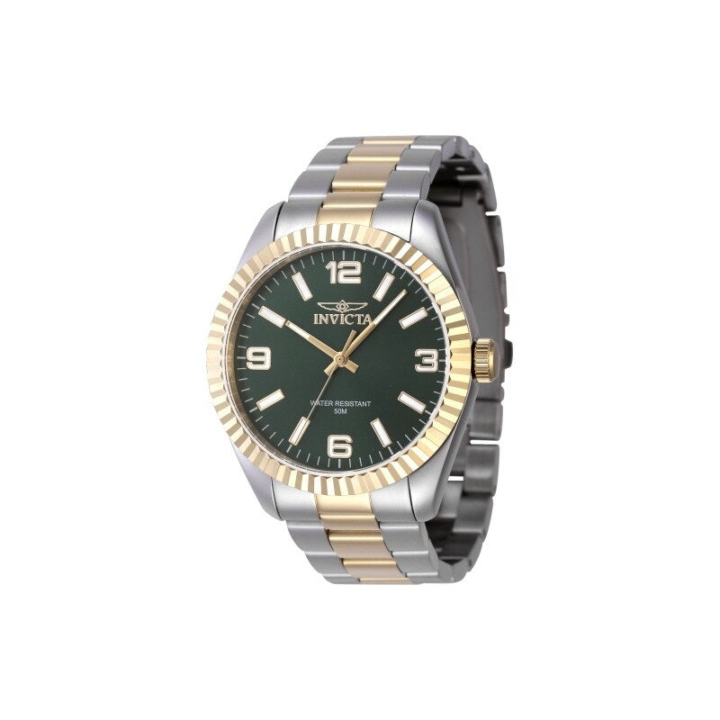 Invicta Mens 47455 Specialty Quartz 3 Hand Green Dial Watch