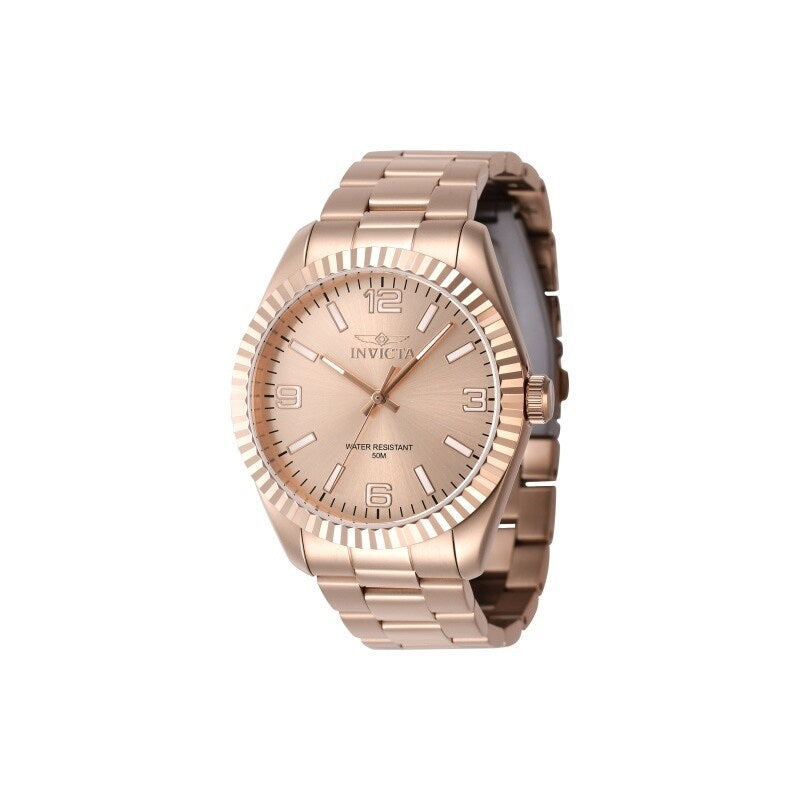 Invicta Mens 47462 Specialty Quartz 3 Hand Rose Gold Dial Watch Rose Gold