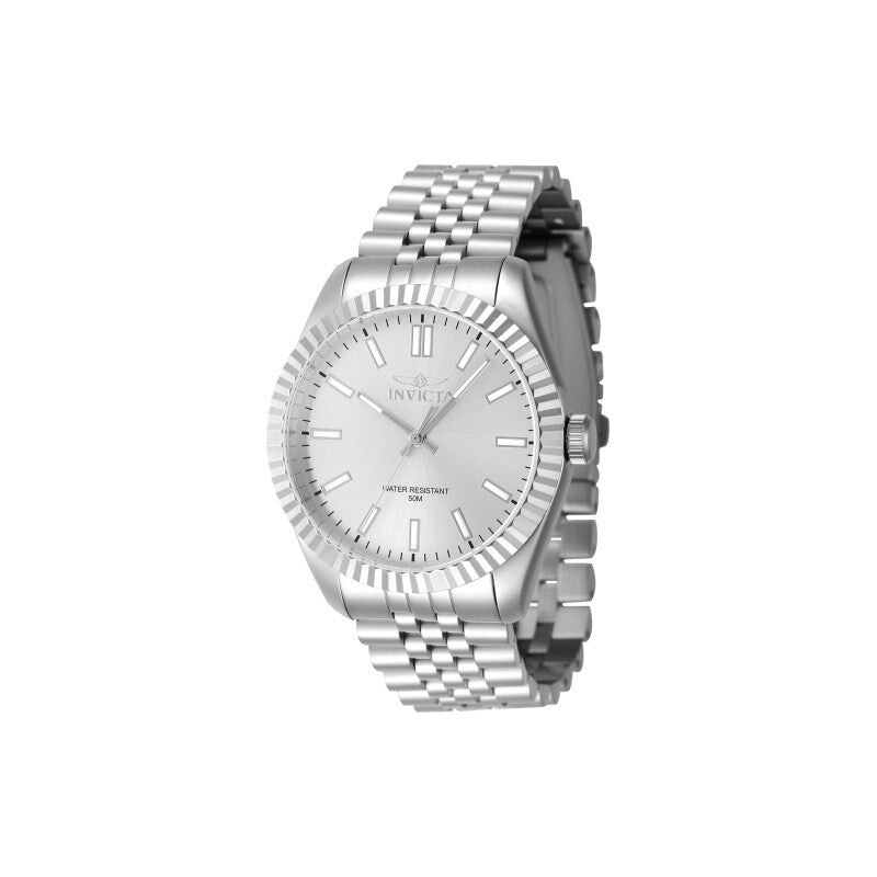 Invicta Mens 47479 Specialty Quartz 3 Hand Silver Dial Watch
