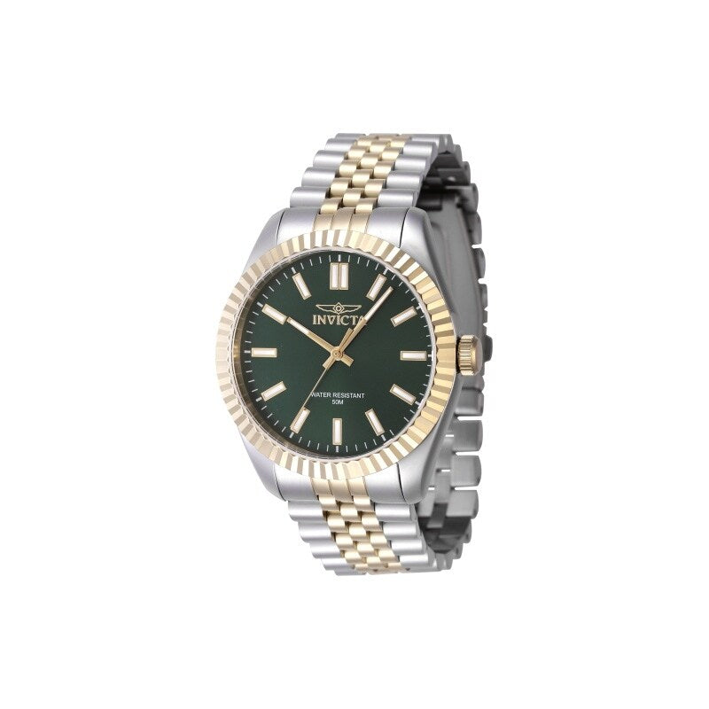 Invicta Mens 47485 Specialty Quartz 3 Hand Green Dial Watch
