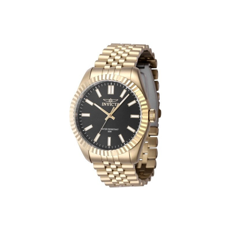 Invicta Mens 47488 Specialty Quartz 3 Hand Black Dial Watch