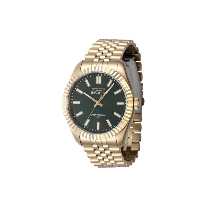 Invicta Mens 47489 Specialty Quartz 3 Hand Green Dial Watch