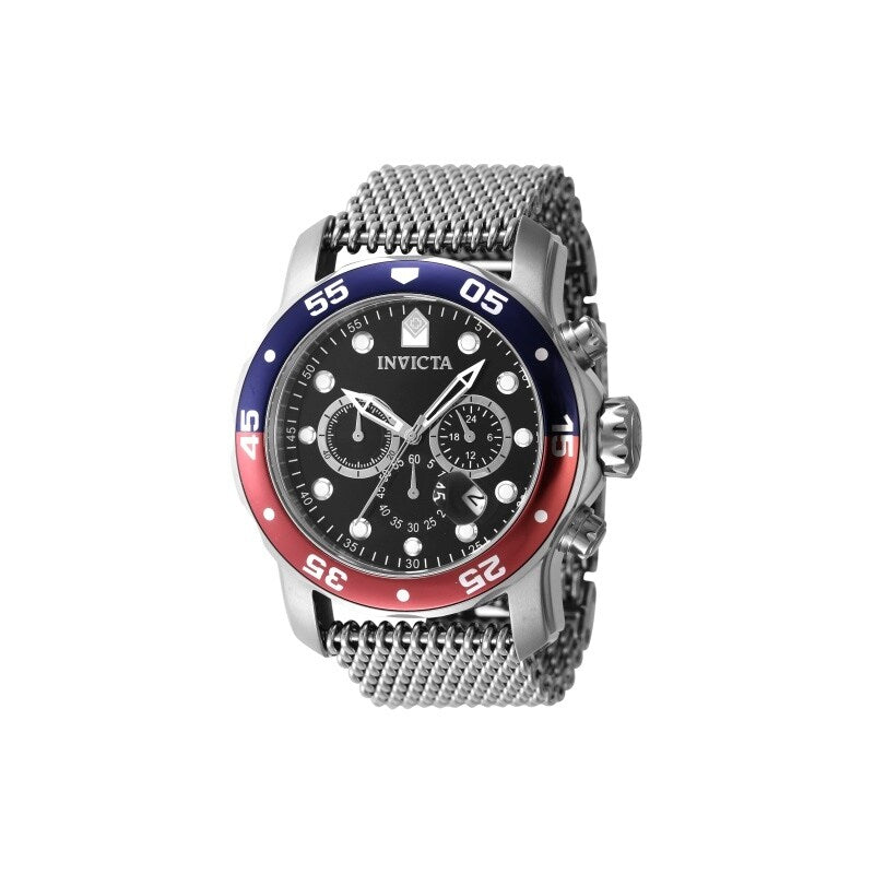 Invicta Mens 47630 Pro Diver Quartz Chronograph Black Dial Watch