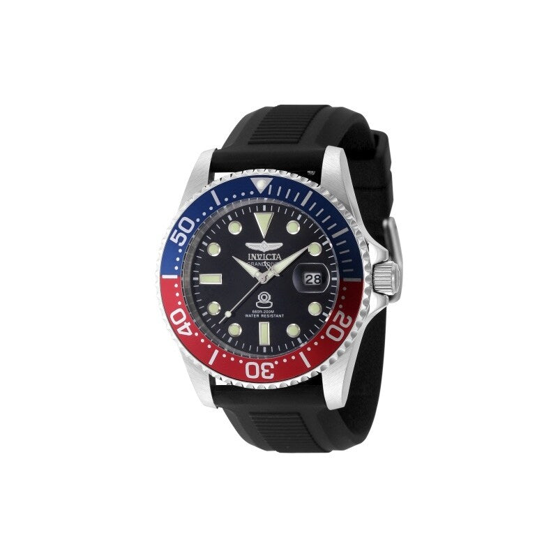 Invicta Mens 48215 Pro Diver Quartz 3 Hand Black Dial Watch