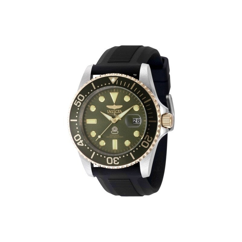 Invicta Mens 48217 Pro Diver Quartz 3 Hand Military Green Dial Watch
