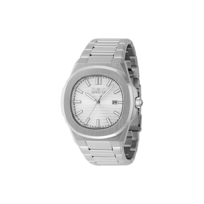 Invicta Mens 48318 Speedway Quartz 3 Hand Silver Dial Watch