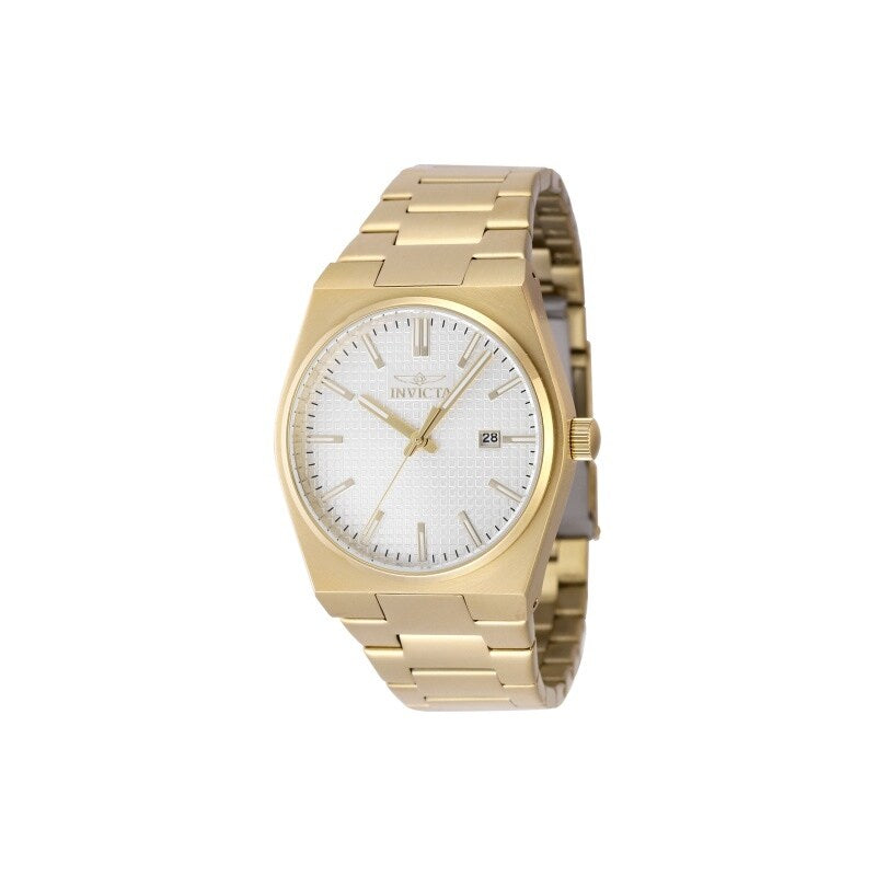 Invicta Mens 48400 Speedway Quartz 3 Hand Silver Dial Watch