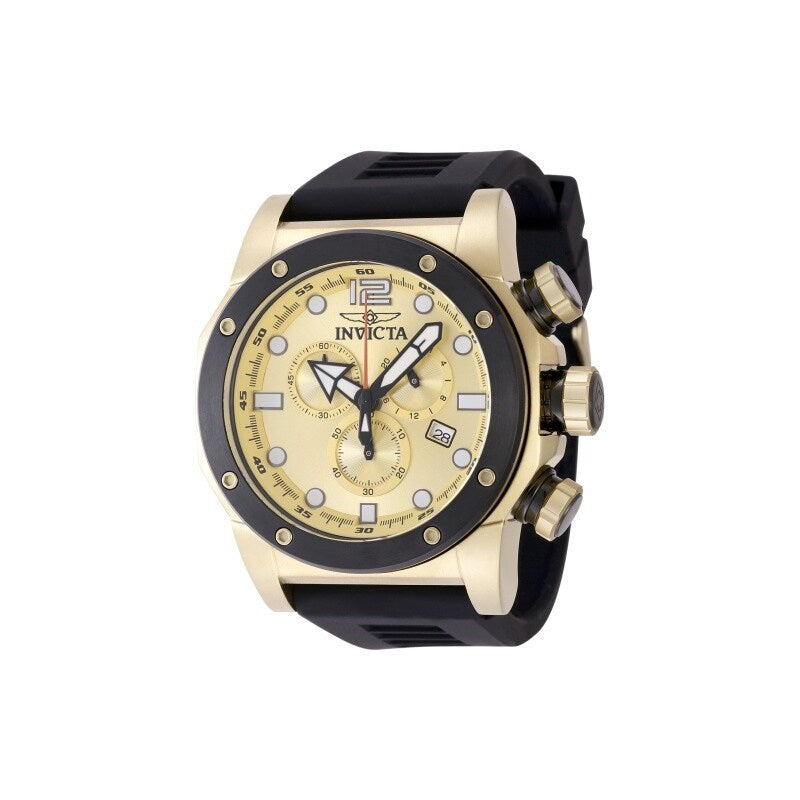 Invicta Mens 48980 Sea Hunter Quartz Chronograph Gold Dial Watch