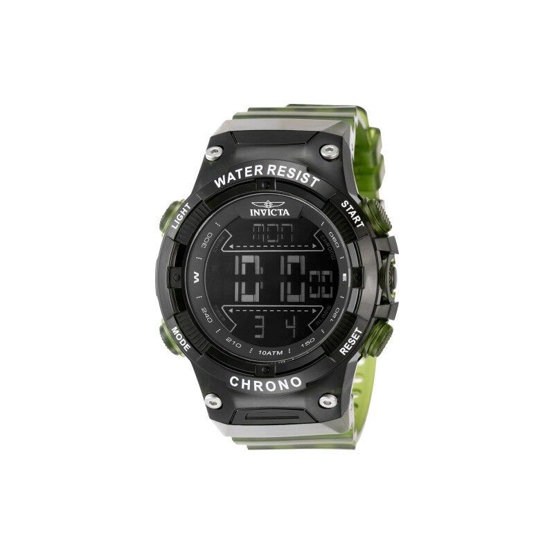 Invicta Mens 49049 Invicta Racing Digital Gmt Alarm Black Dial Watch