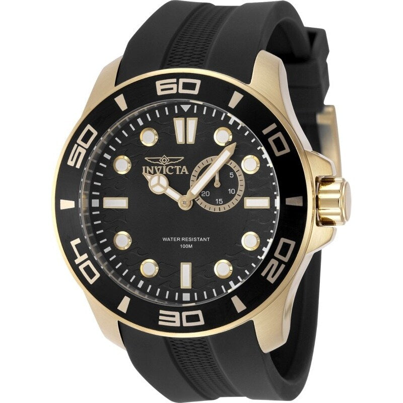 Invicta Mens 49269 Pro Diver Quartz Vd72 Black Dial Watch