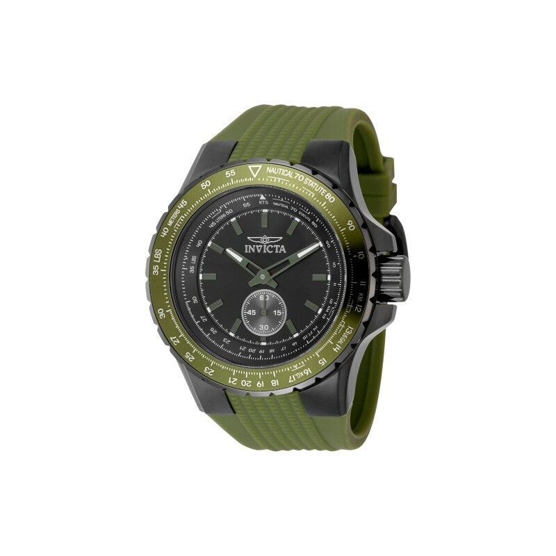 Invicta Mens 49311 Aviator Quartz Multifunction Black Dial Watch