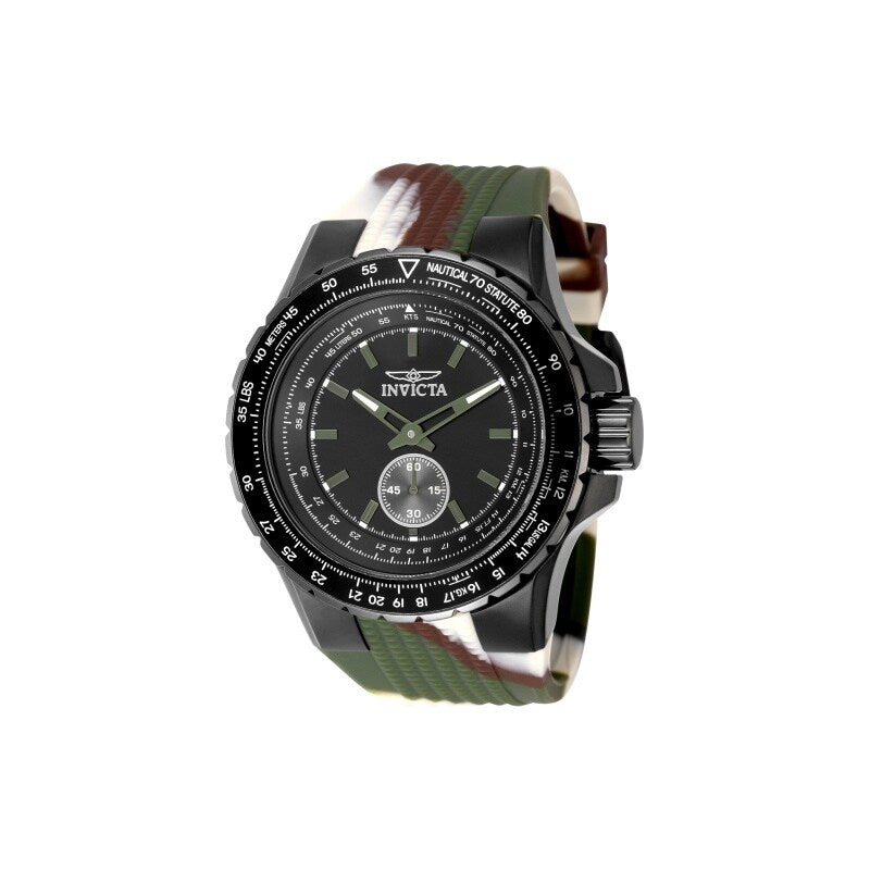 Invicta Mens 49320 Aviator Quartz Multifunction Black Dial Watch
