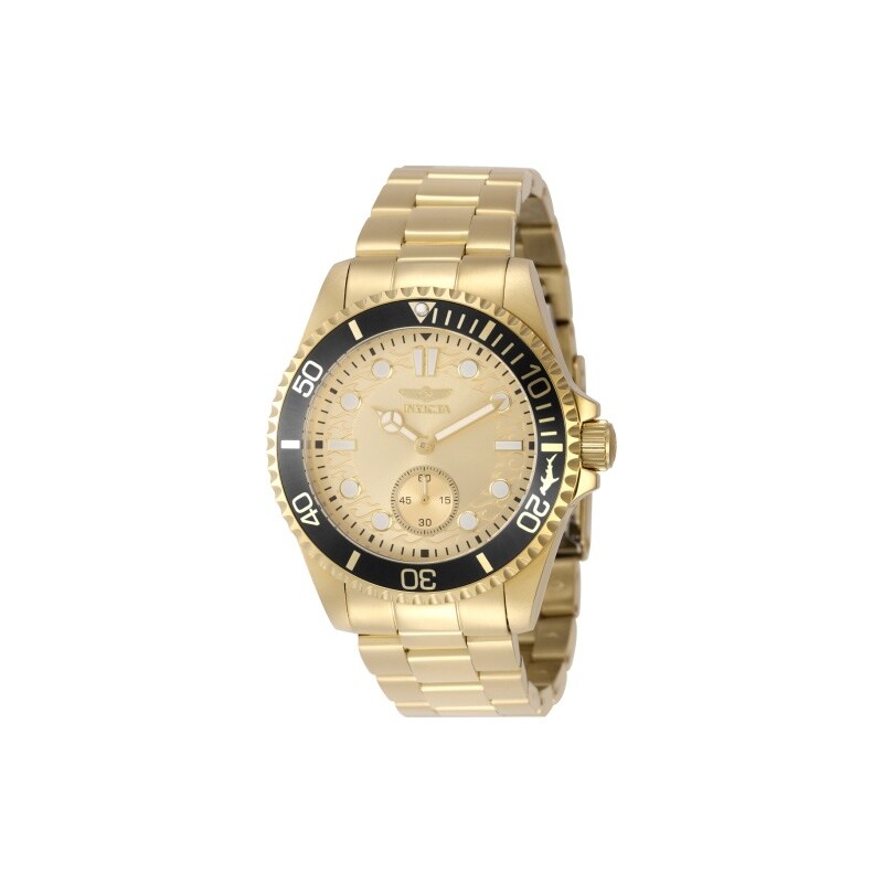 Invicta Mens 49428 Pro Diver Quartz Vd78 Gold Dial Watch