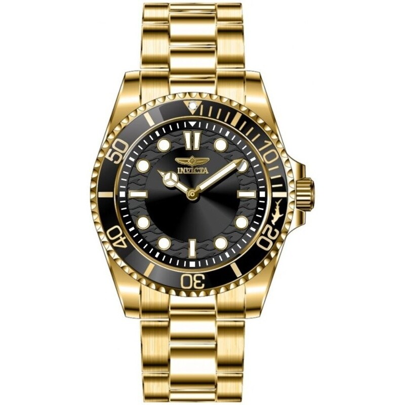 Invicta Mens 49701 Pro Diver Quartz Pc20S Black Dial Watch