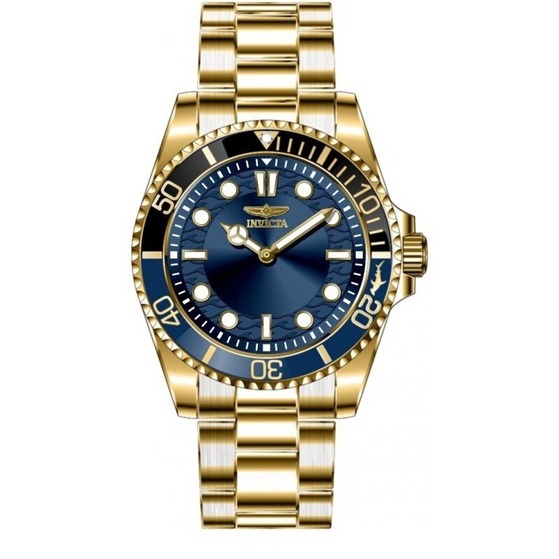 Invicta Mens 49707 Pro Diver Quartz Pc20S Blue Dial Watch