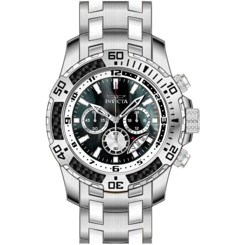 Invicta Mens 49853 Pro Diver Quartz Vd53 Black Dial Watch