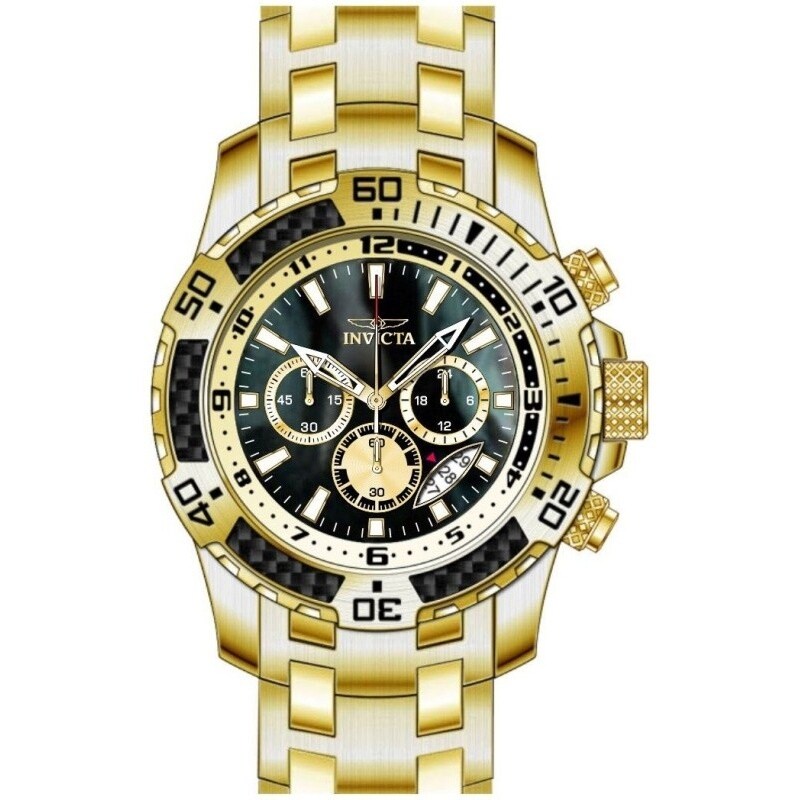 Invicta Mens 49854 Pro Diver Quartz Vd53 Black Dial Watch
