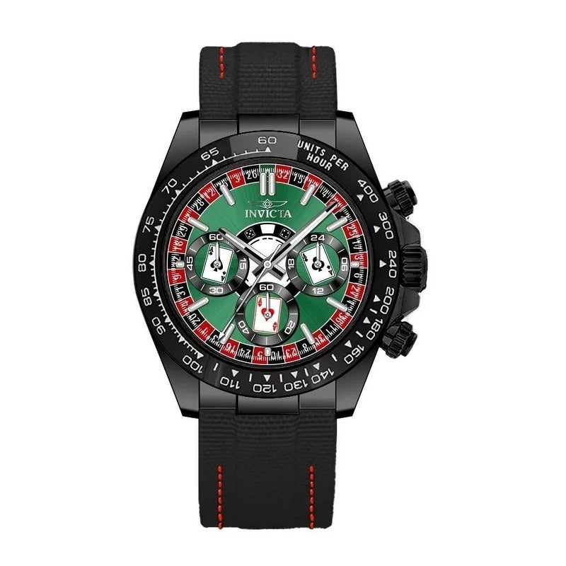Invicta Mens 50517 Speedway Quartz Vd54 Green Red Black Dial Watch Green