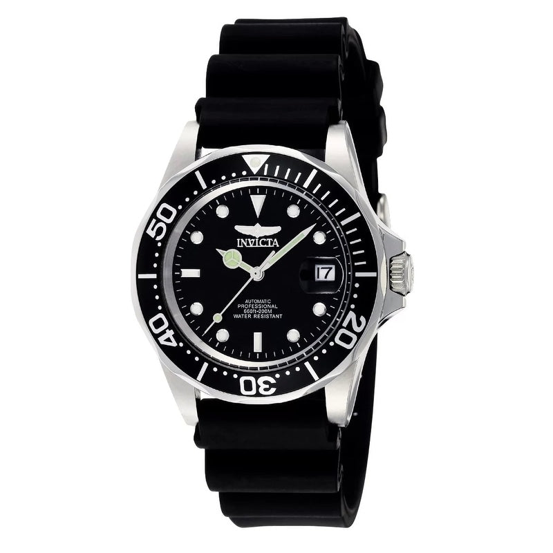 Invicta Mens Men Automatic Pro Diver S2 Black Rubber Automatic Watch