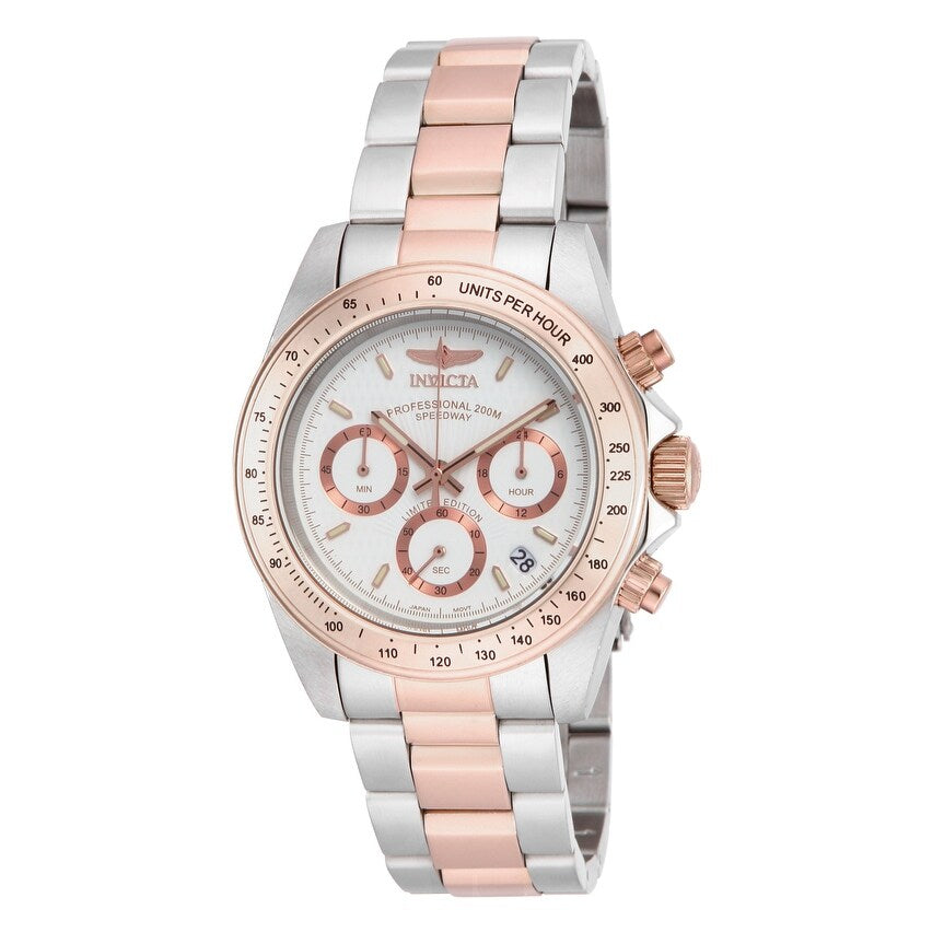 Invicta Mens Ile6932A Speedway Quartz Chronograph Metallic White Dial Watch