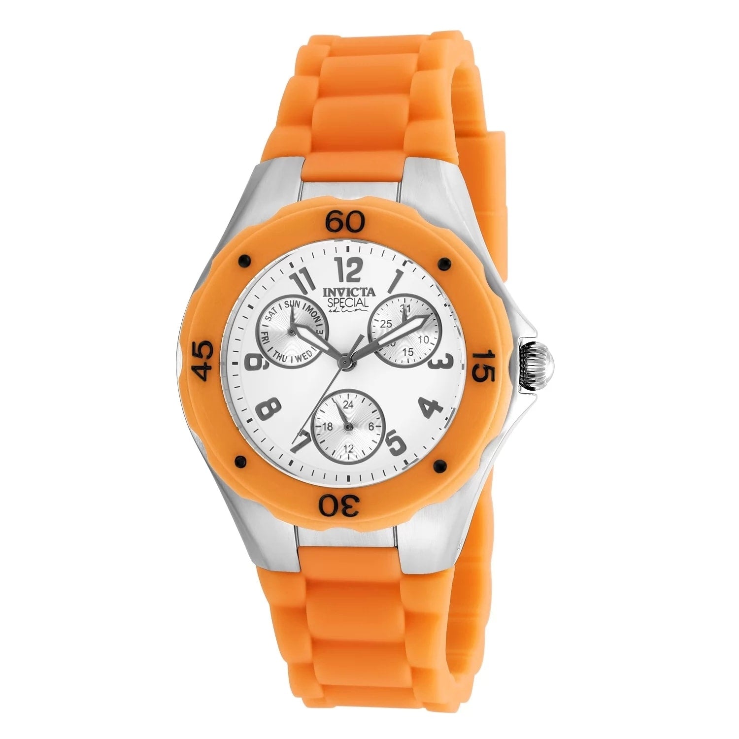 Invicta Womens 18792 Angel Chronograph Orange Silicone Watch
