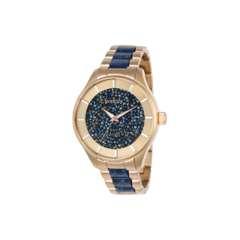 Invicta Womens 24662 Angel Quartz 3 Hand Blue Dial Watch