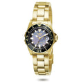 Invicta Womens 2962 Pro Diver Quartz 3 Hand Black Dial Watch Mother Of Pearl