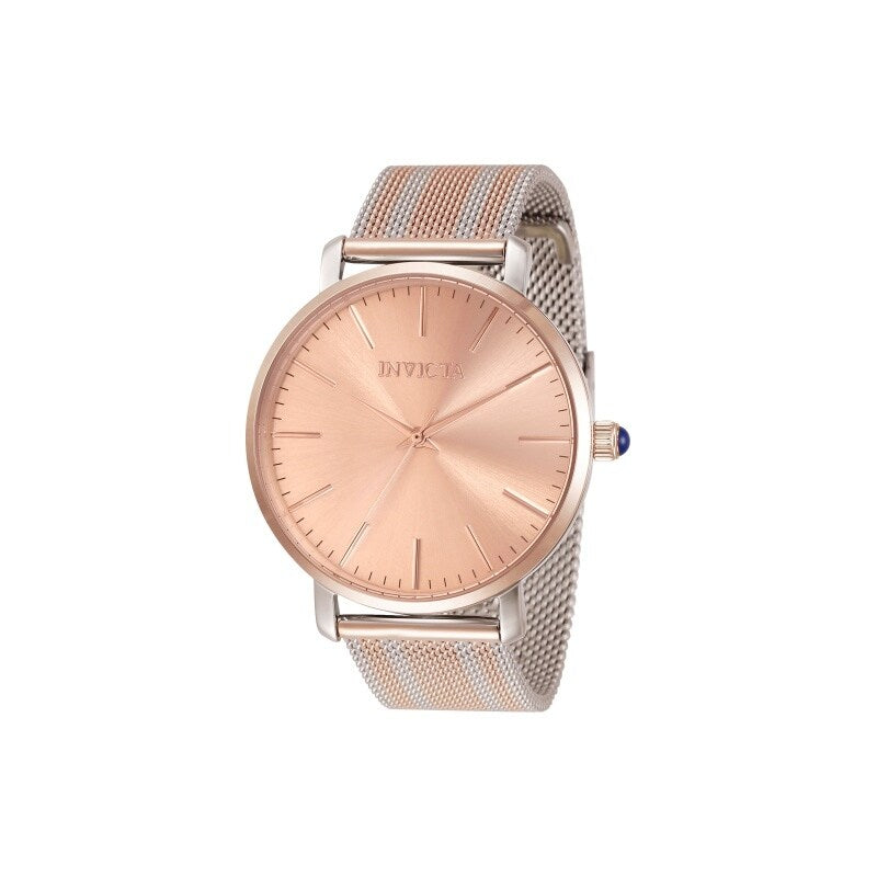 Invicta Womens 33937 Angel Quartz 3 Hand Rose Gold Dial Watch Rose Gold