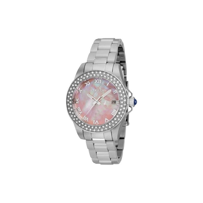 Invicta Womens 36070 Angel Quartz 3 Hand Pink Dial Watch