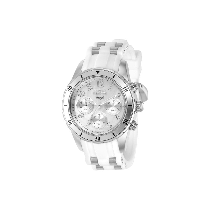 Invicta Womens 37347 Angel Quartz Chronograph White Dial Watch