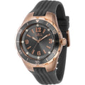 Invicta Womens 40310 Angel Quartz 3 Hand Charcoal Dial Watch Black