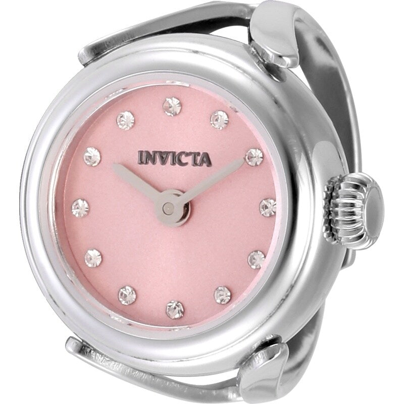 Invicta Womens 49072 Mini Ring Watch Quartz 2 Hand Pink Dial Watch