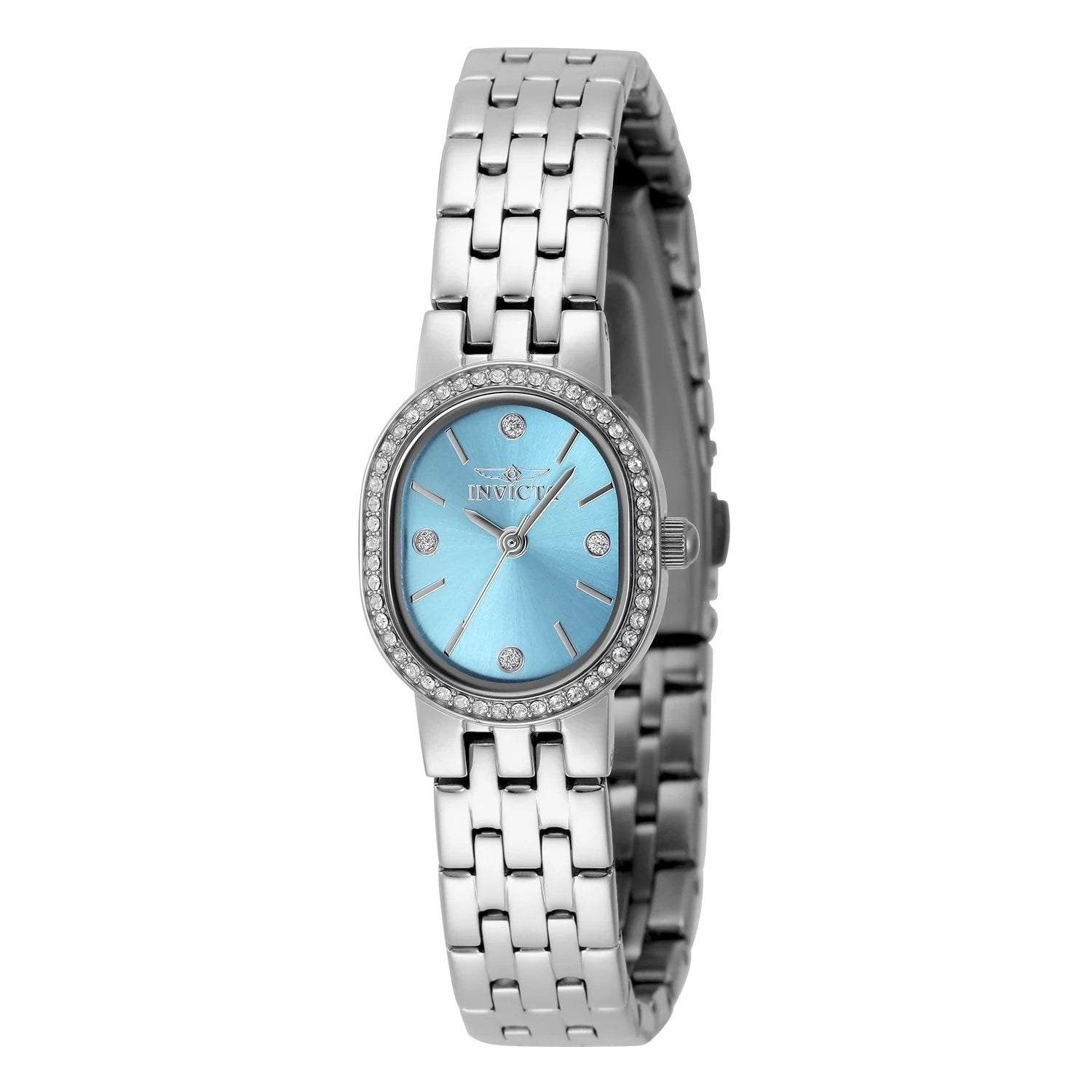 Invicta Womens 49073 Angel Quartz Pc21J Light Blue Silver Dial Watch Light Blue Silver