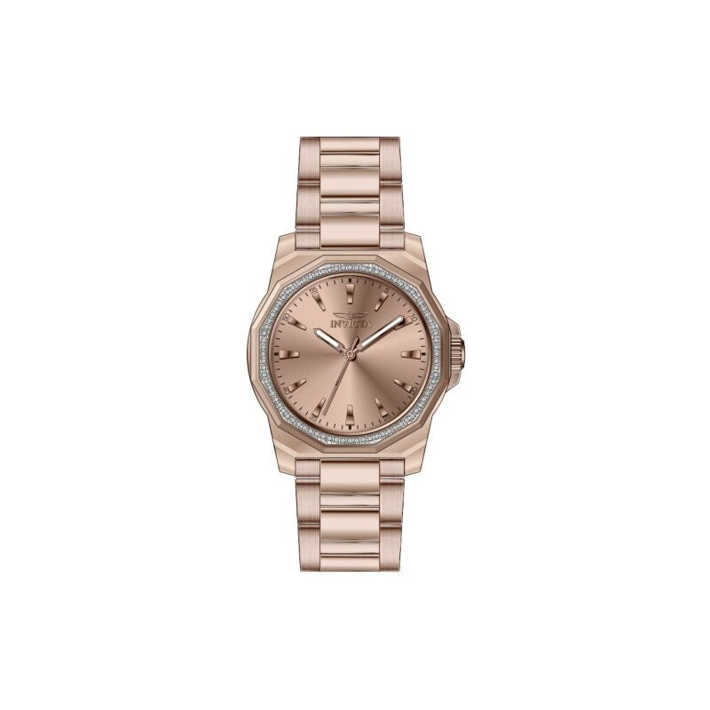 Invicta Womens 49115 Speedway Quartz 3 Hand Rose Gold Dial Watch Rose Gold