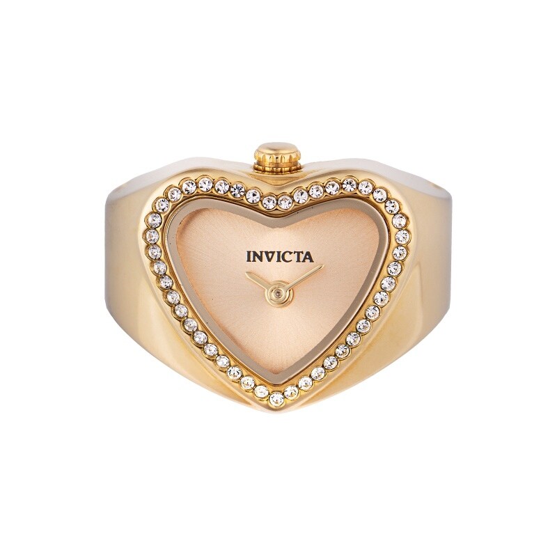 Invicta Womens 49574 Mini Quartz 2 Hand Gold Dial Watch