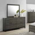 Ioana 187 Antique Grey Finish Wood Dresser And Mirror