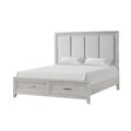 Ion King Bed Storage Footboard Picture Frame Moldings Gray Wood