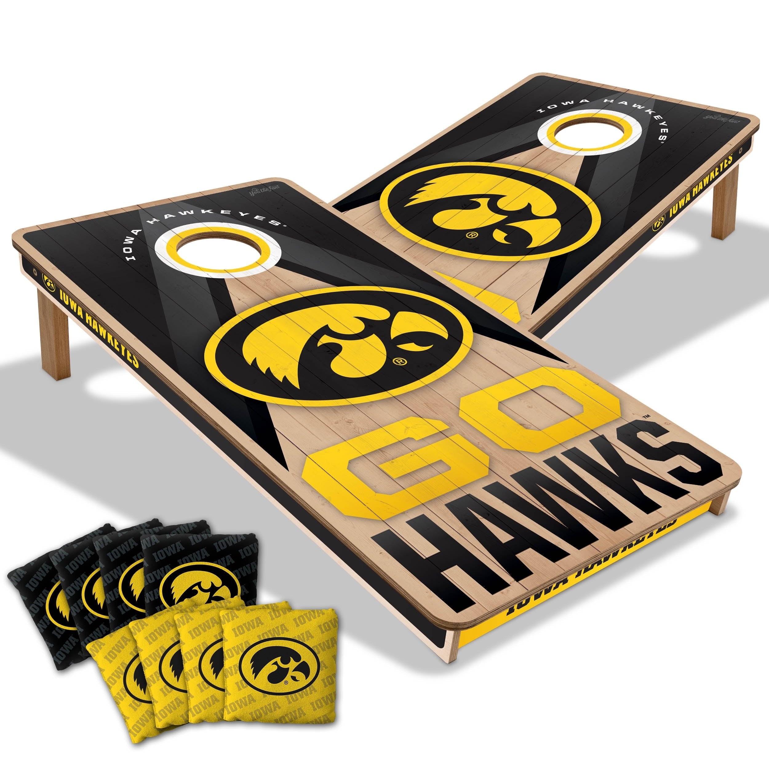 Iowa Hawkeyes Ncaa 2X4 Professional Cornhole Board Set